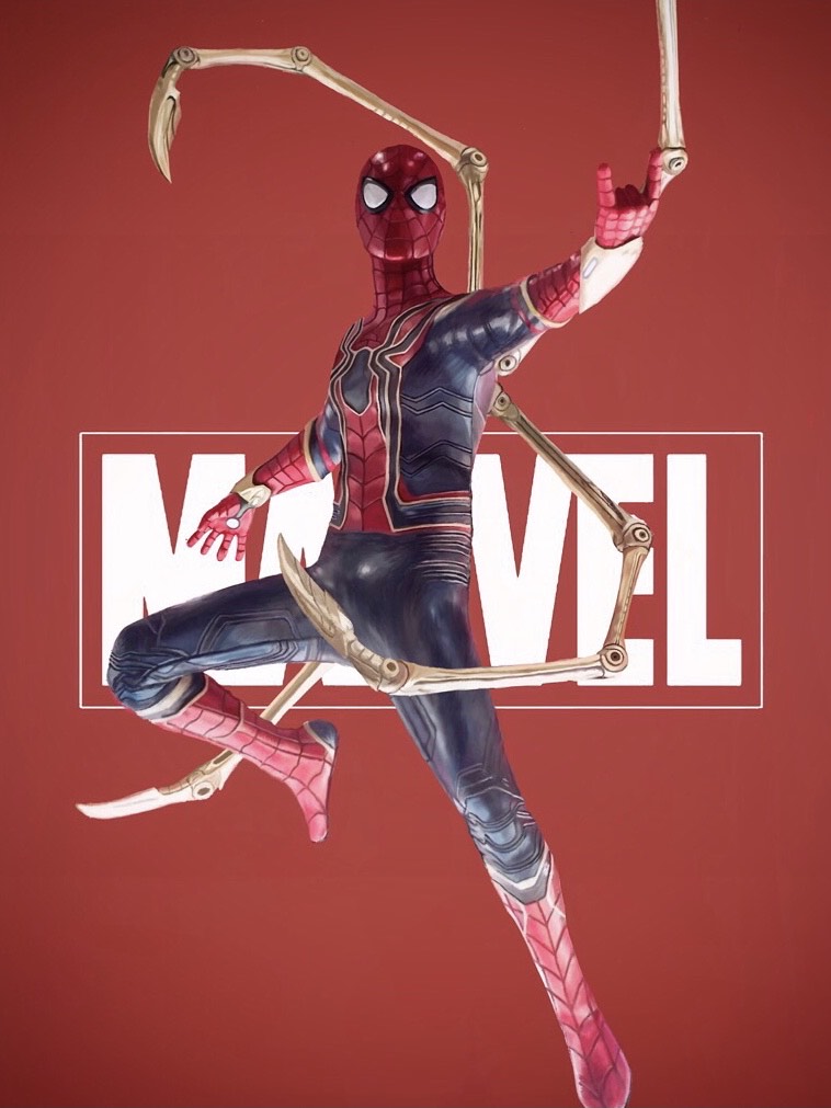 Spider-Man fan-art pose study
