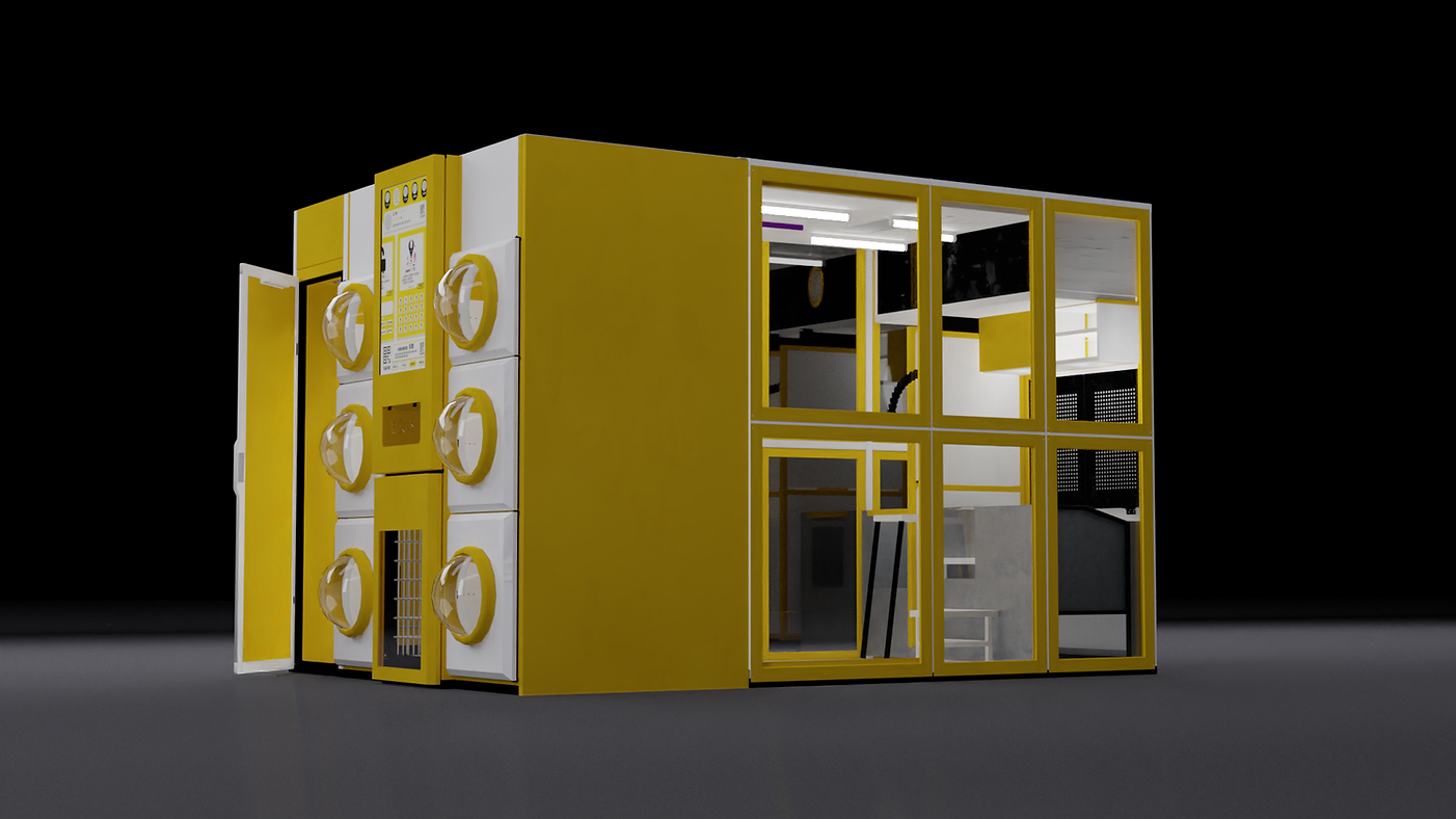 Manufacturing version with side door open