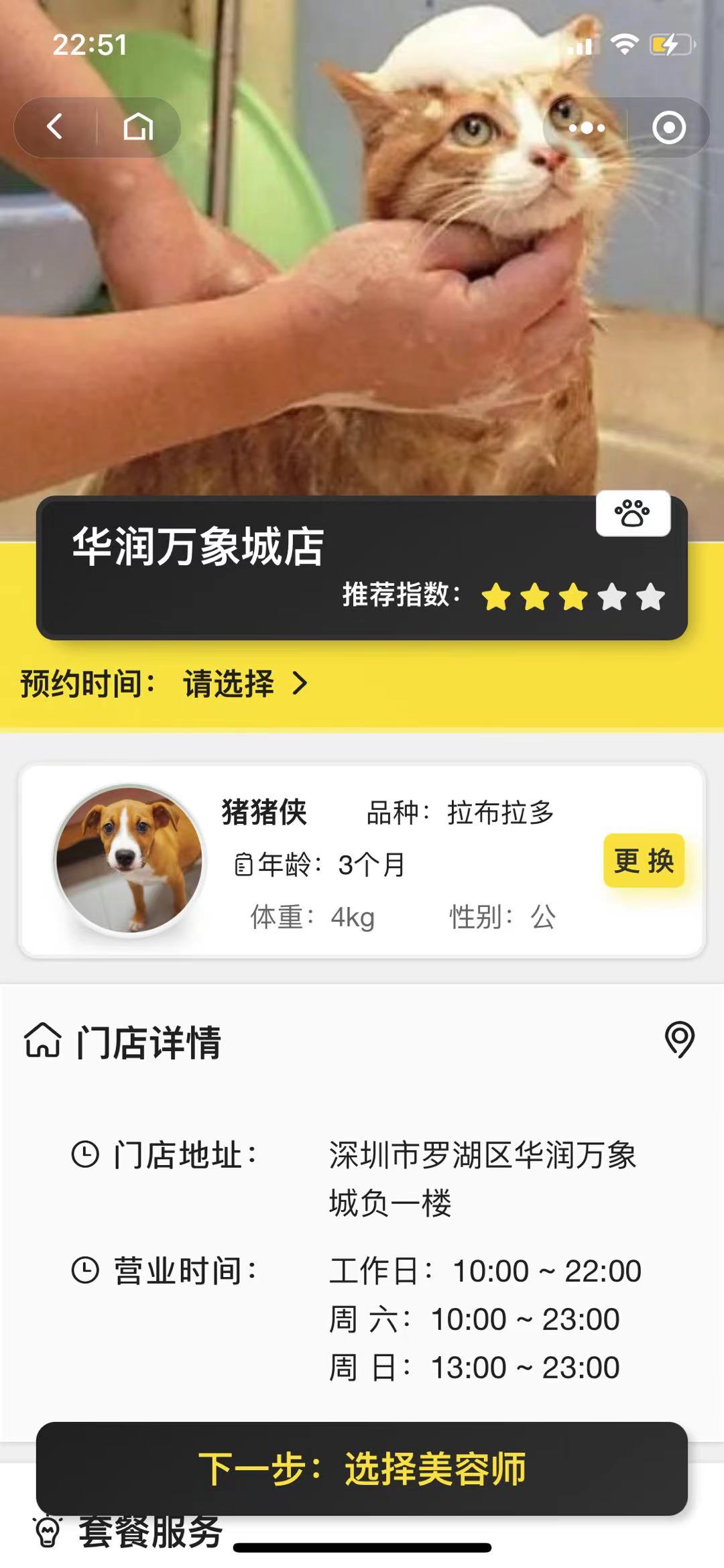 MiniApp store detail screen