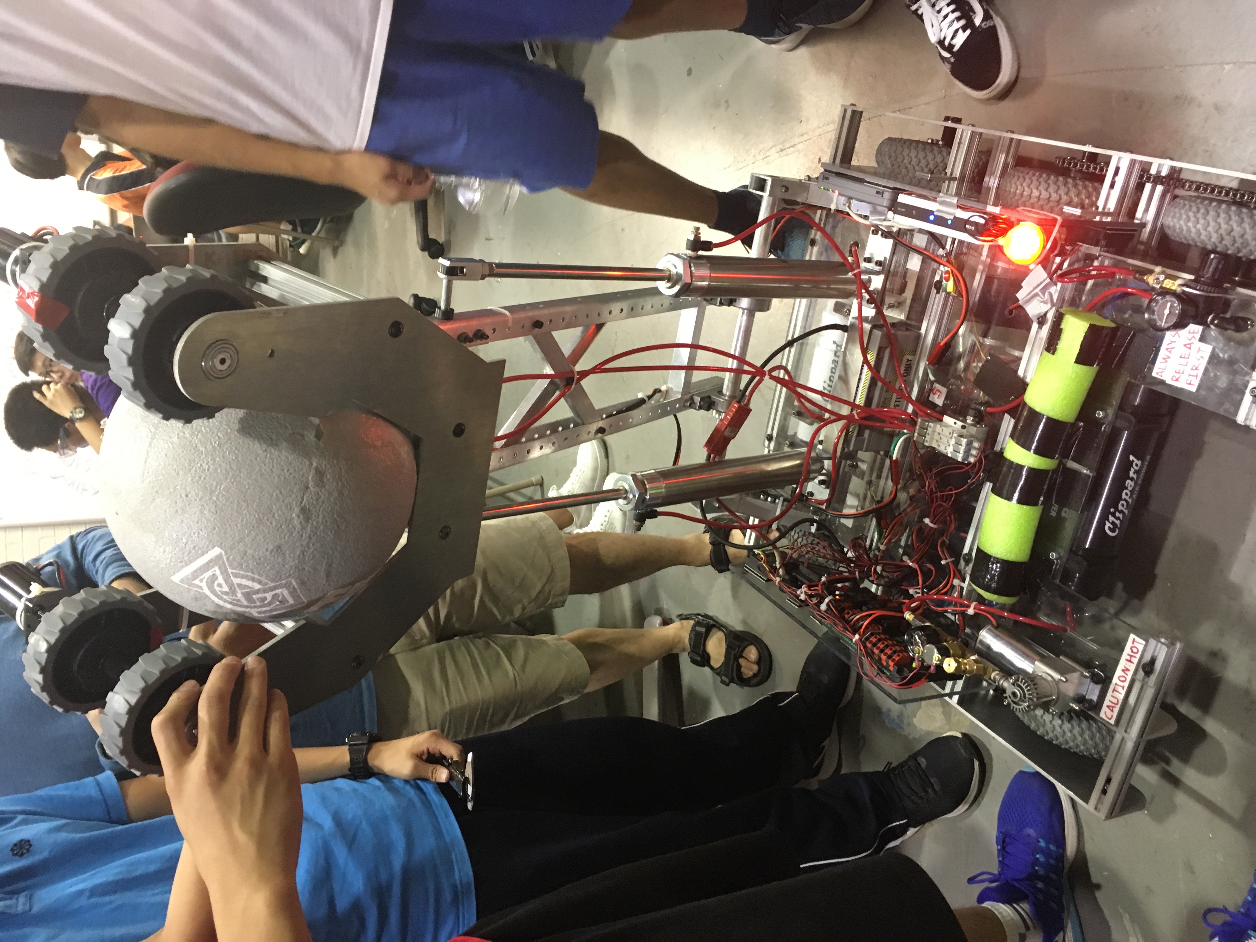 Wheel and intake mechanism close-up