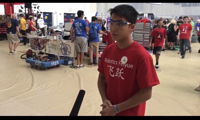 Competition pit interview during the event