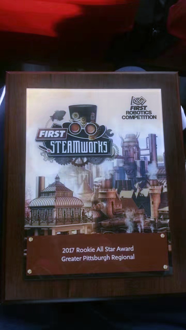2017 Rookie All-Star Award plaque