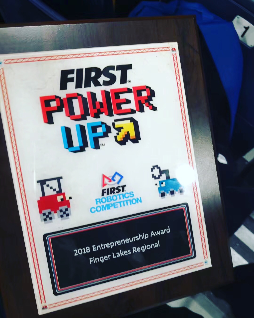 2018 Entrepreneurship Award plaque