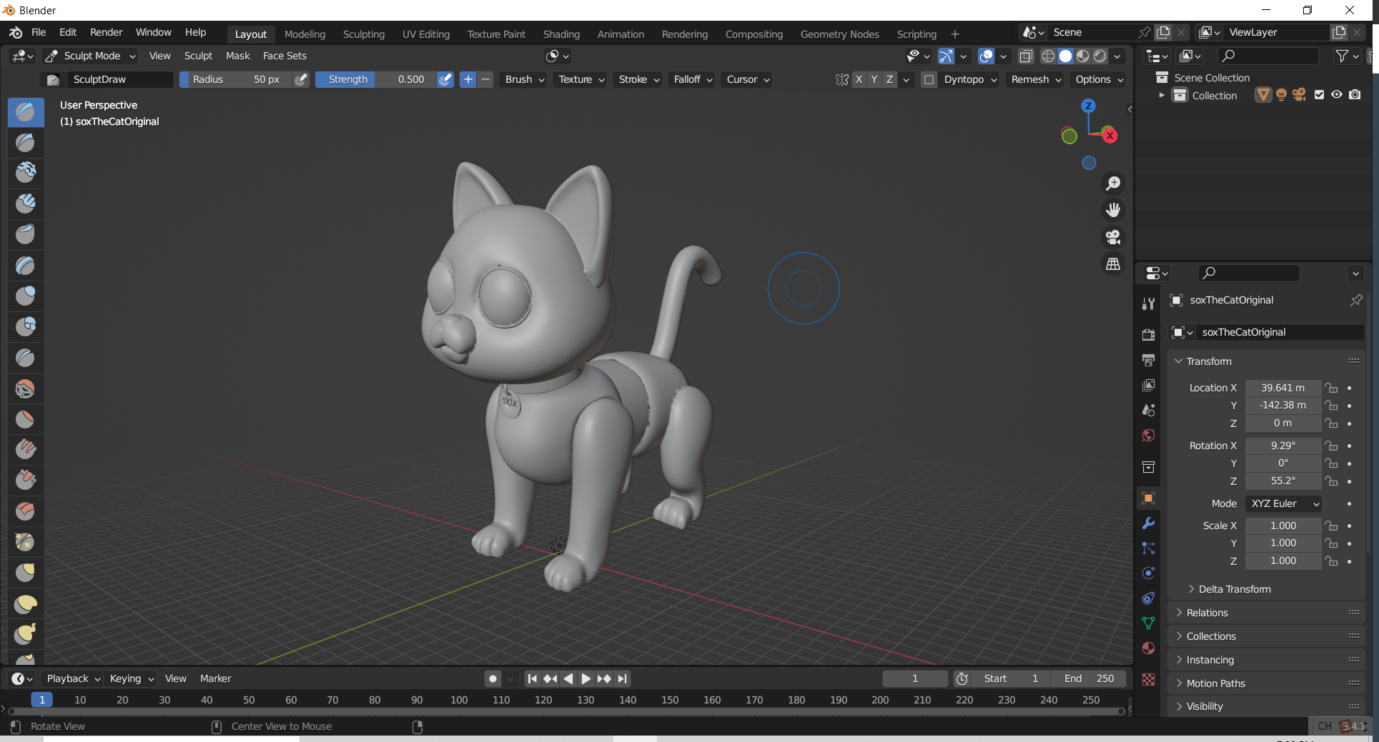 Digital sculpture concept for Sox
