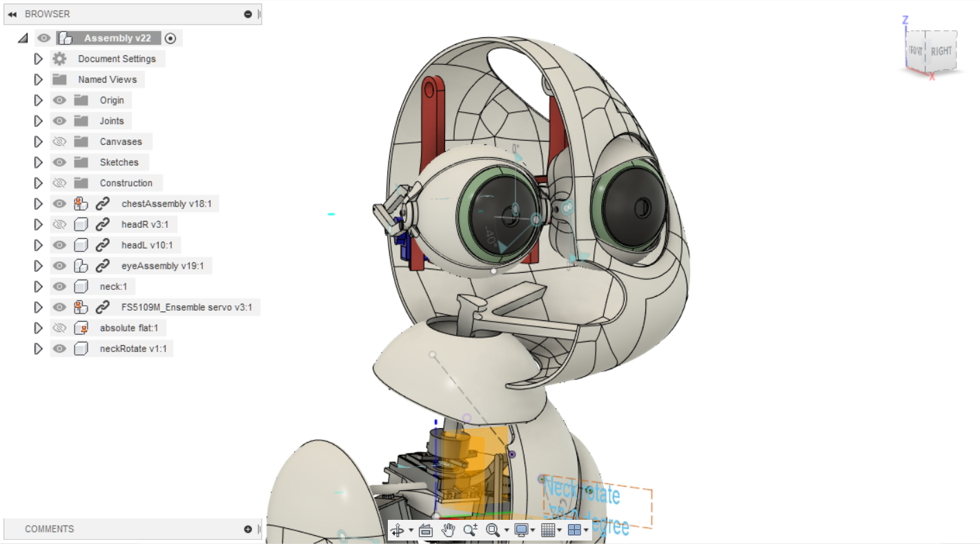Sox eye and neck motion design